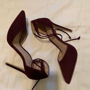 Aldo pointy lace up heels